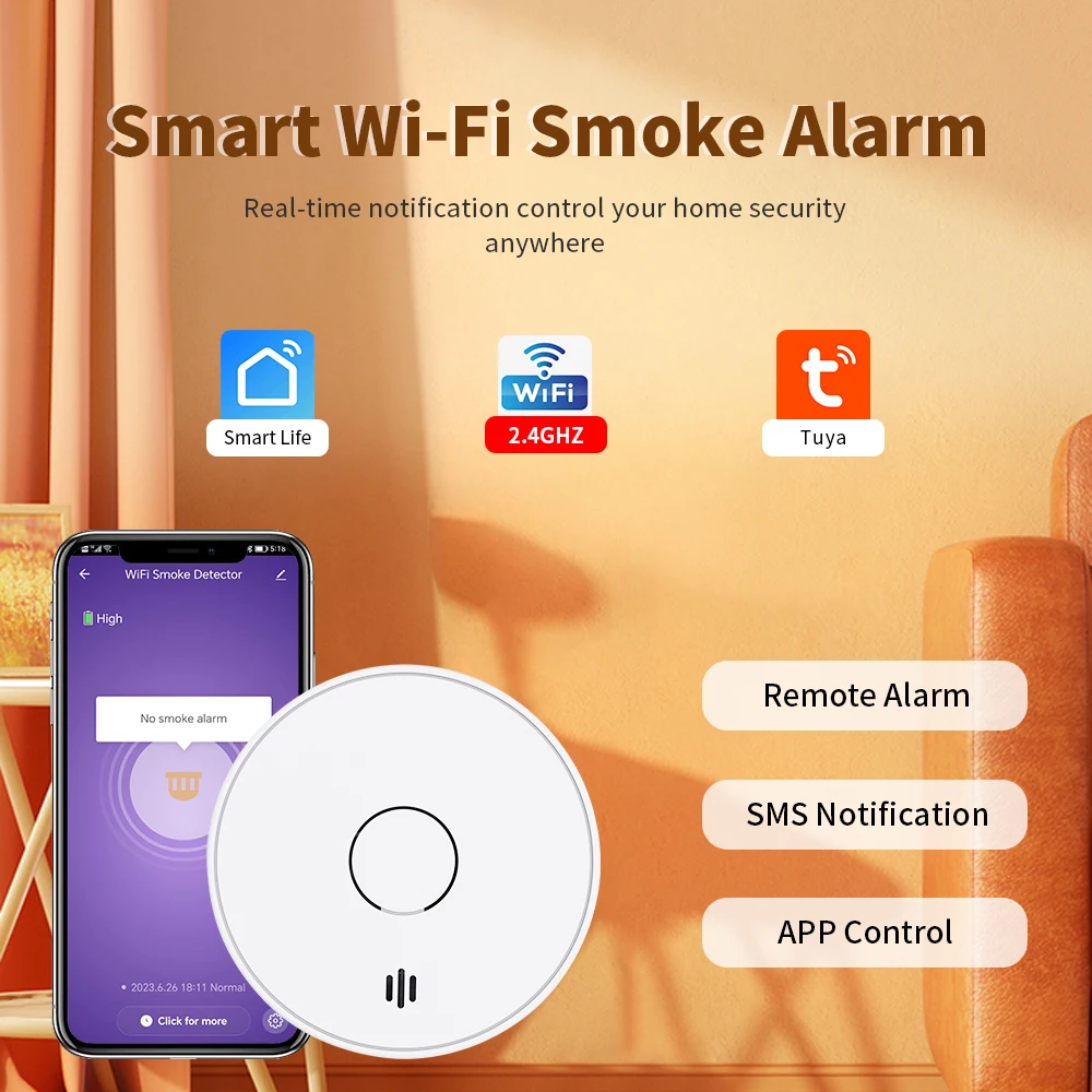 Детектор дыма smartlife с 10-летней батареей - Фотография_2