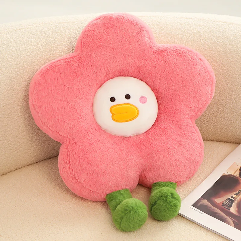 Подушка с цветком и уткой - Фотография_4