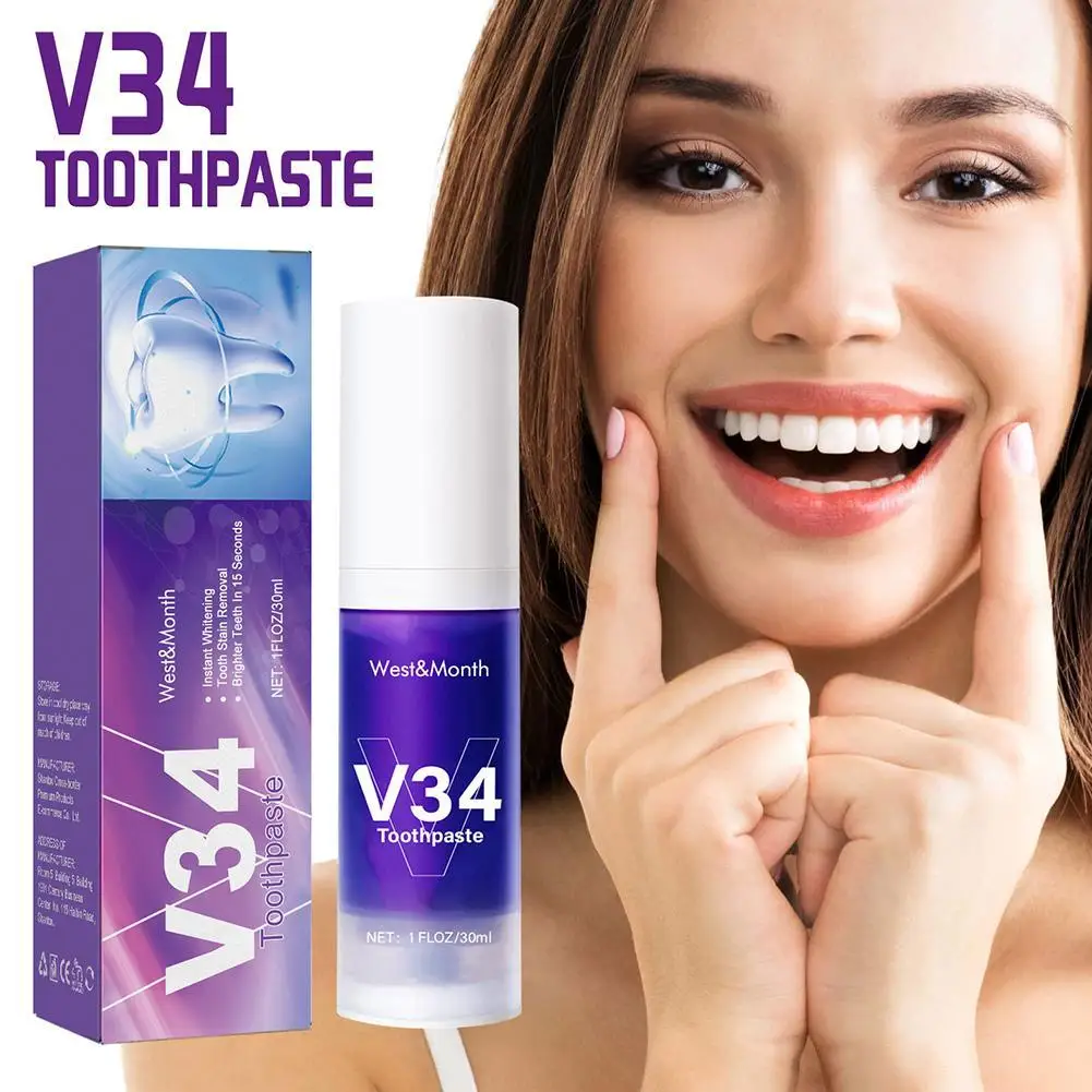 Фиолетовая отбеливающая зубная паста v34
