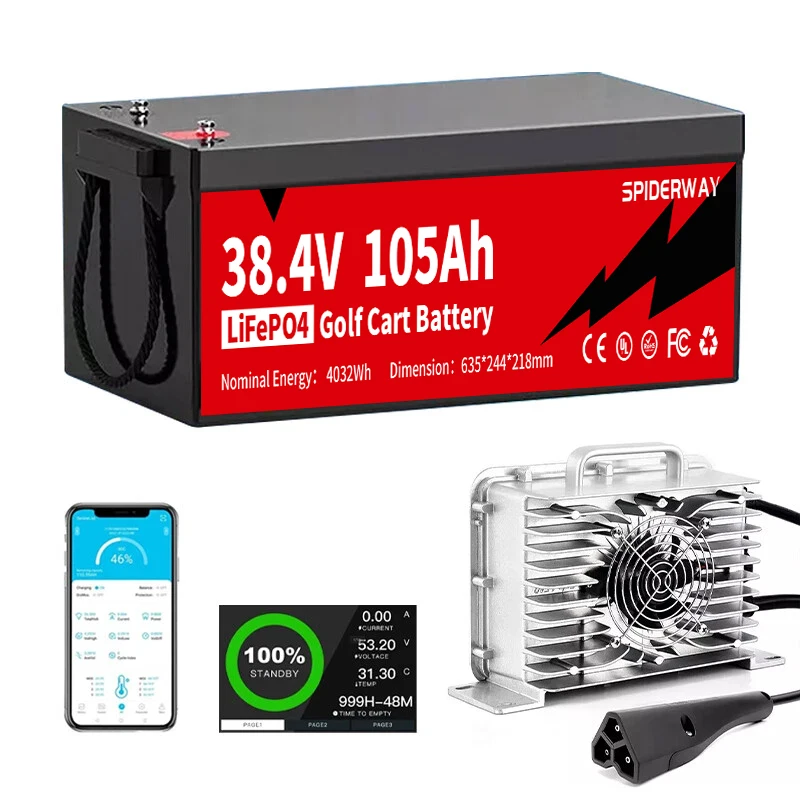 36 в, 105 ач, тележка для гольфа