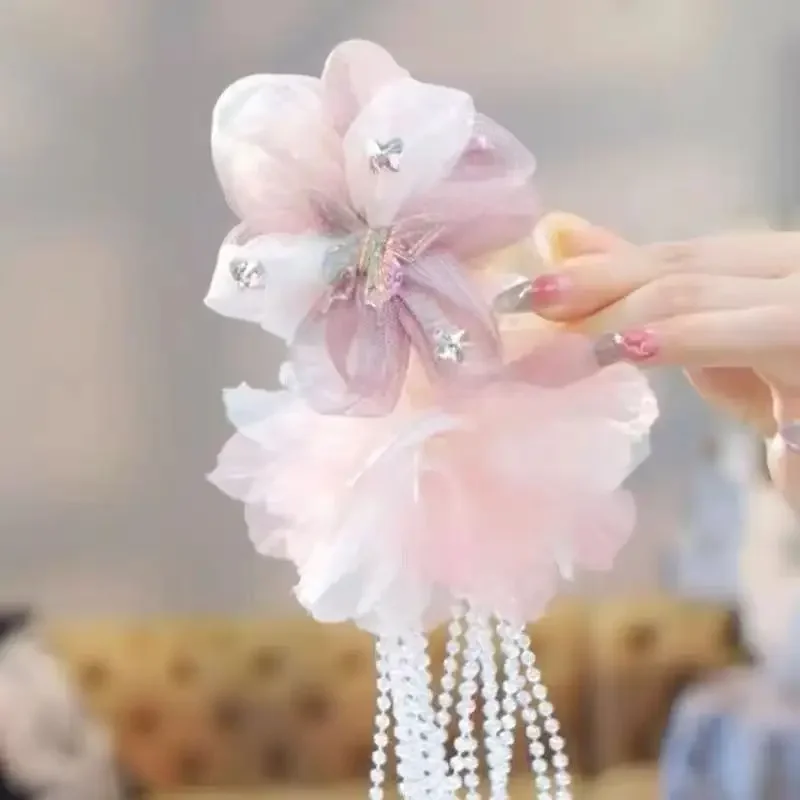 Милые модные женские аксессуары для волос с кисточками и бусинами - Фотография_5