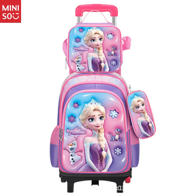 Детский набор рюкзаков на колесиках miniso - Фотография_6