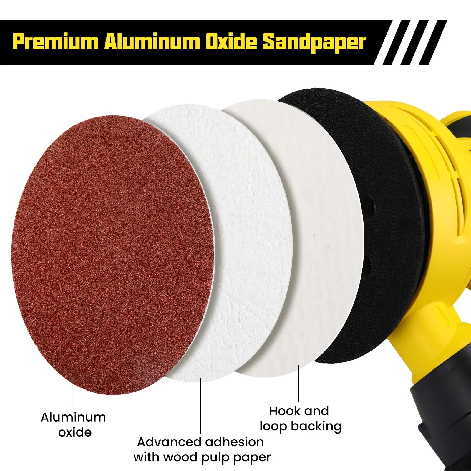 Шлифовальные диски 2/3/4/5/6/7 дюймов на липучке - Фотография_5
