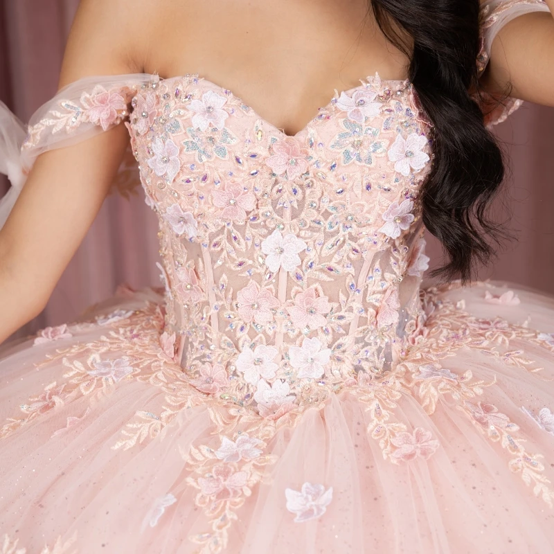 Розовые блестящие платья quinceanera - Фотография_4