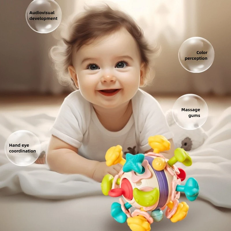 Детский шарик-прорезыватель для детей 0-12 месяцев