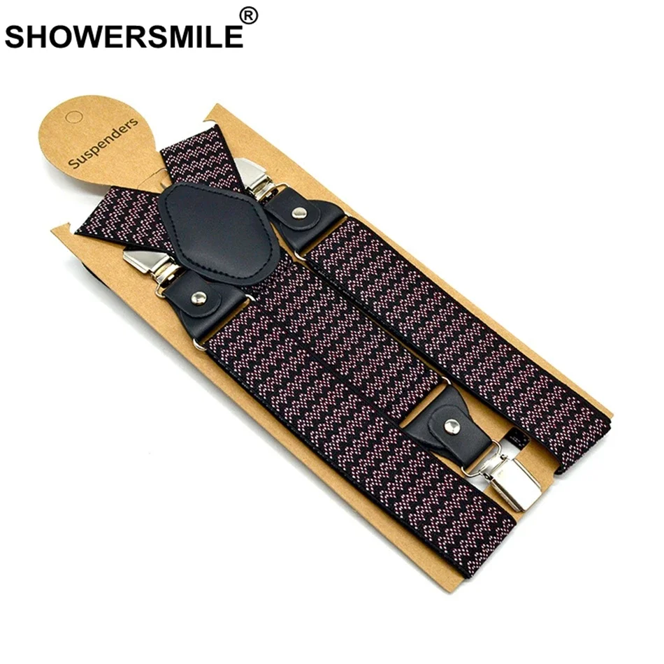 Showersmile мужские подтяжки эластичный пояс для брюк 3 - Фотография_3