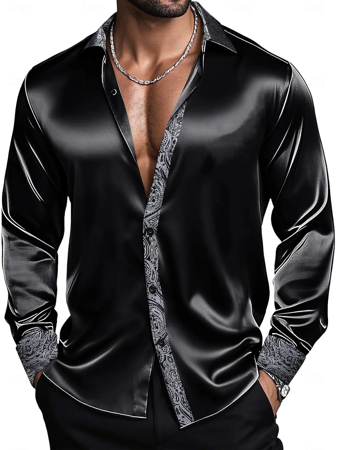 Классическая модная мужская официальная рубашка 2025 года