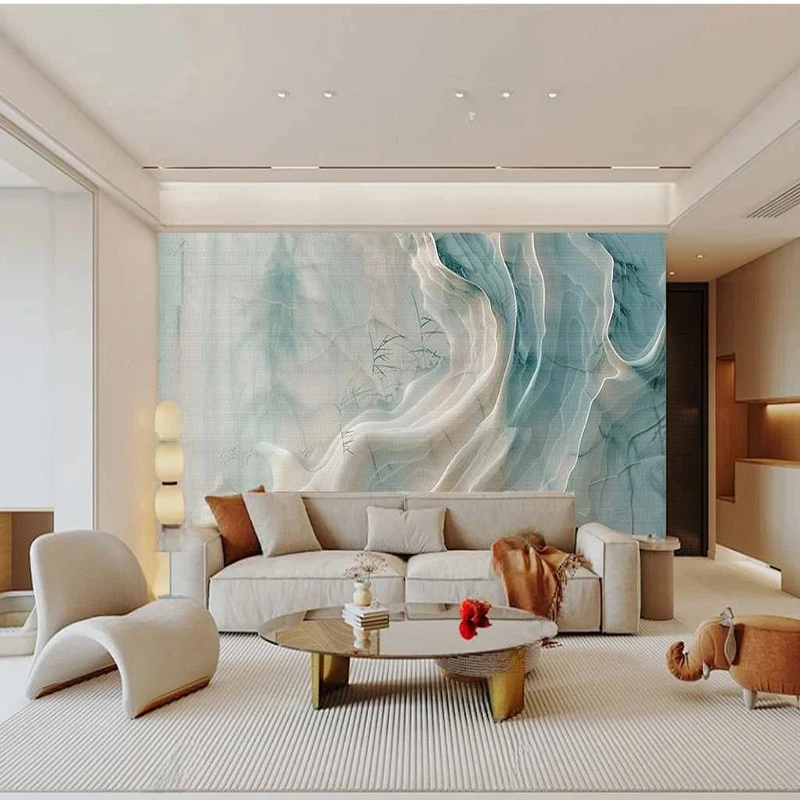 Абстрактная геометрическая настенная роспись на заказ