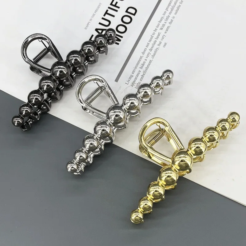 Модные изысканные металлические заколки со стальными шариками - Фотография_3