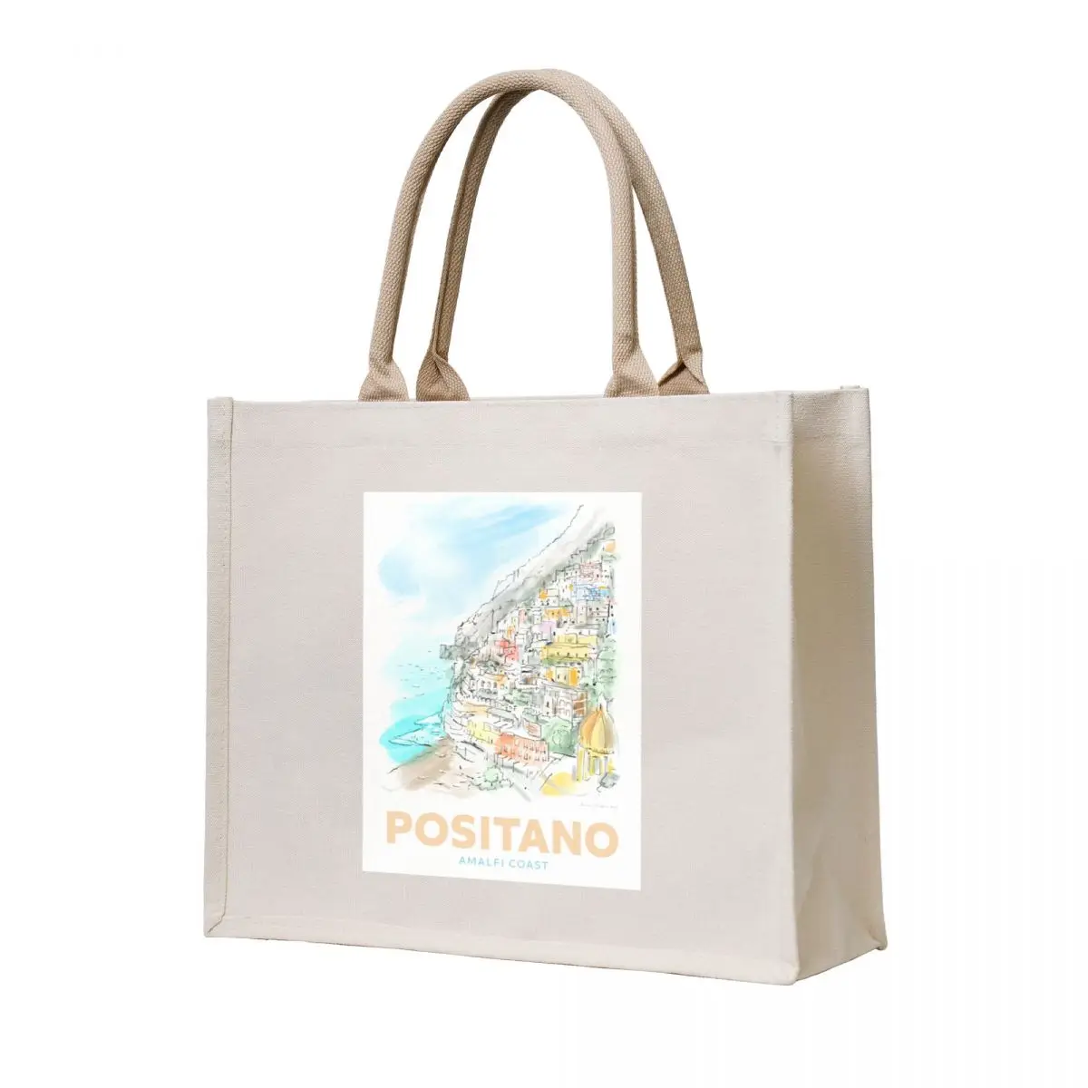 Positano amalfi coast tote bag