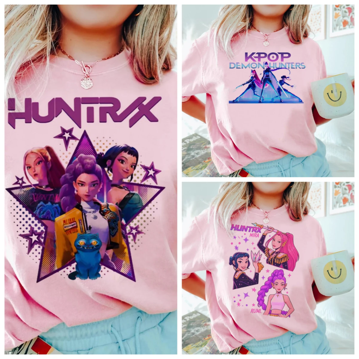 Футболка с изображением аниме kpop «охотники на демонов»