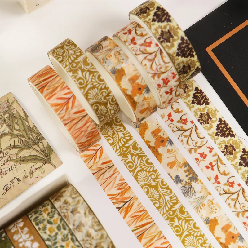 Винтажная лента васи с цветочным растением - Фотография_5