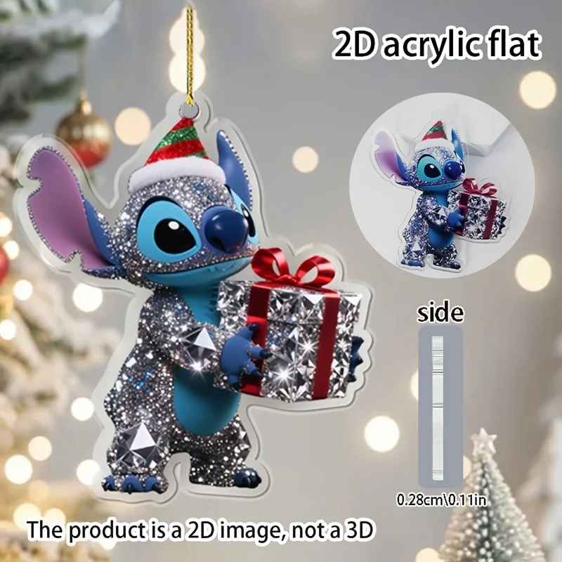 Kawaii stitch аниме кулон рождественские - Фотография_3