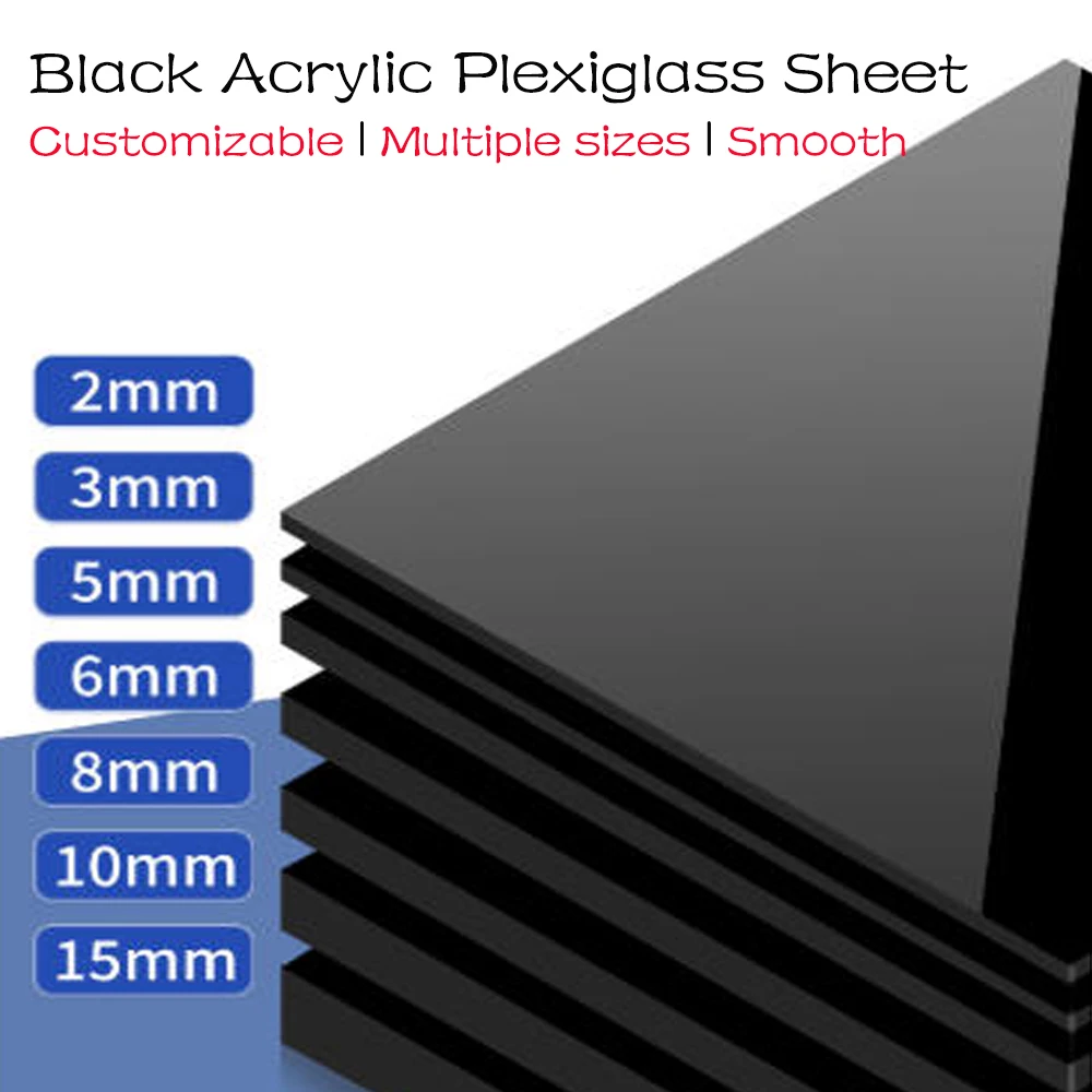 Черный акриловый лист из плексигласа