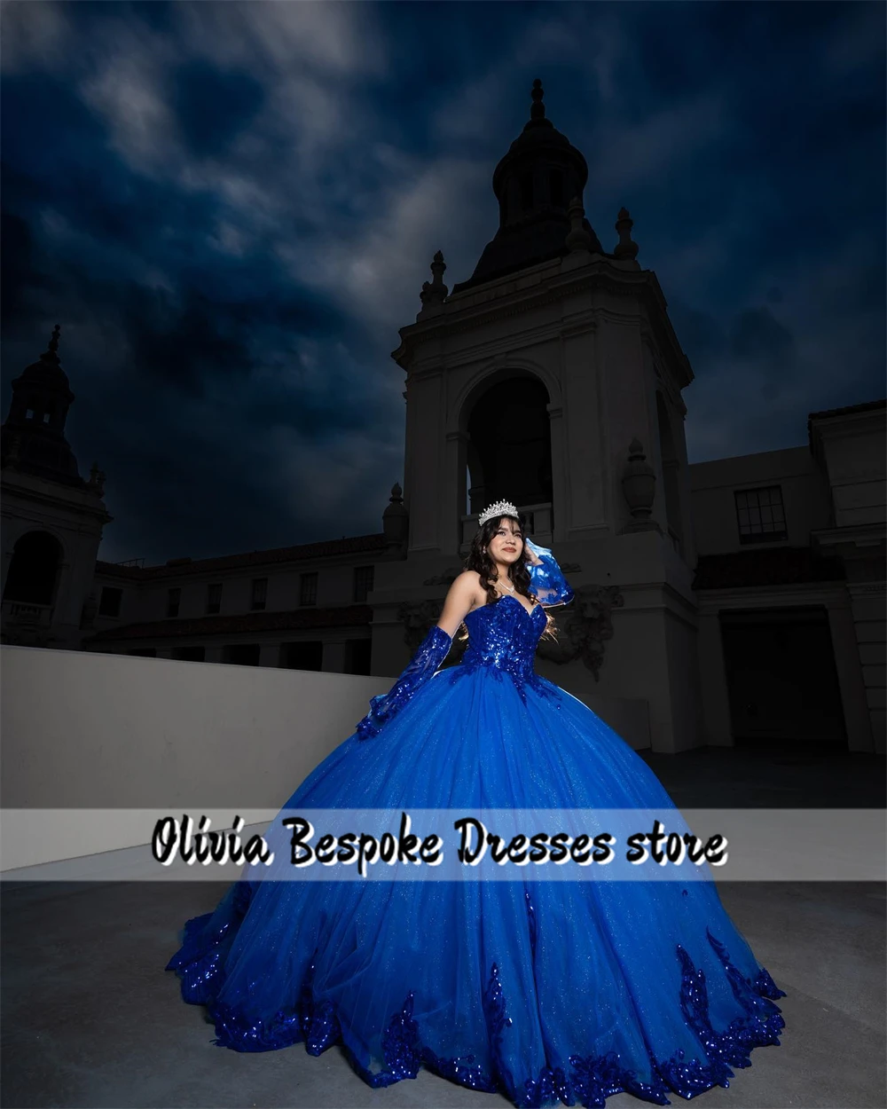 Remarkable king blue с пайетками и аппликацией - Фотография_6