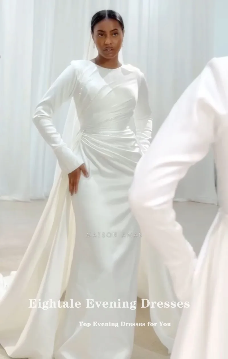 Eightale арабское свадебное платье с жемчугом и бисером - Фотография_2