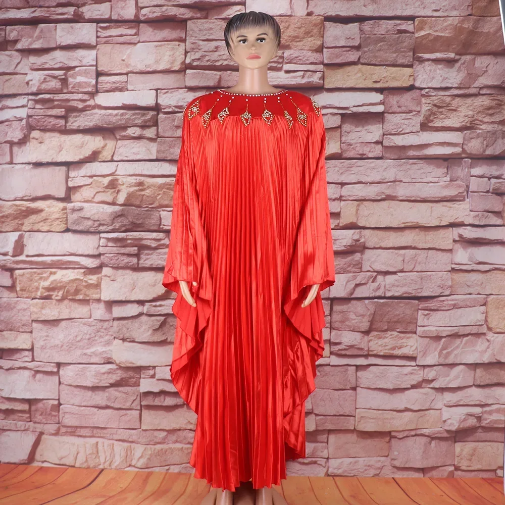 Платье женское длинное плиссированное в африканском стиле - Фотография_5