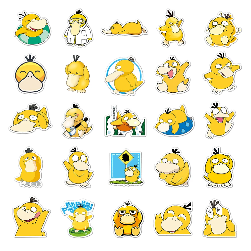 Каваи аниме покемон psyduck наклейки - Фотография_6