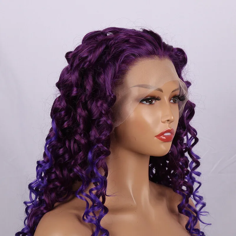 Ombre фиолетовые афро кудри длинные - Фотография_2