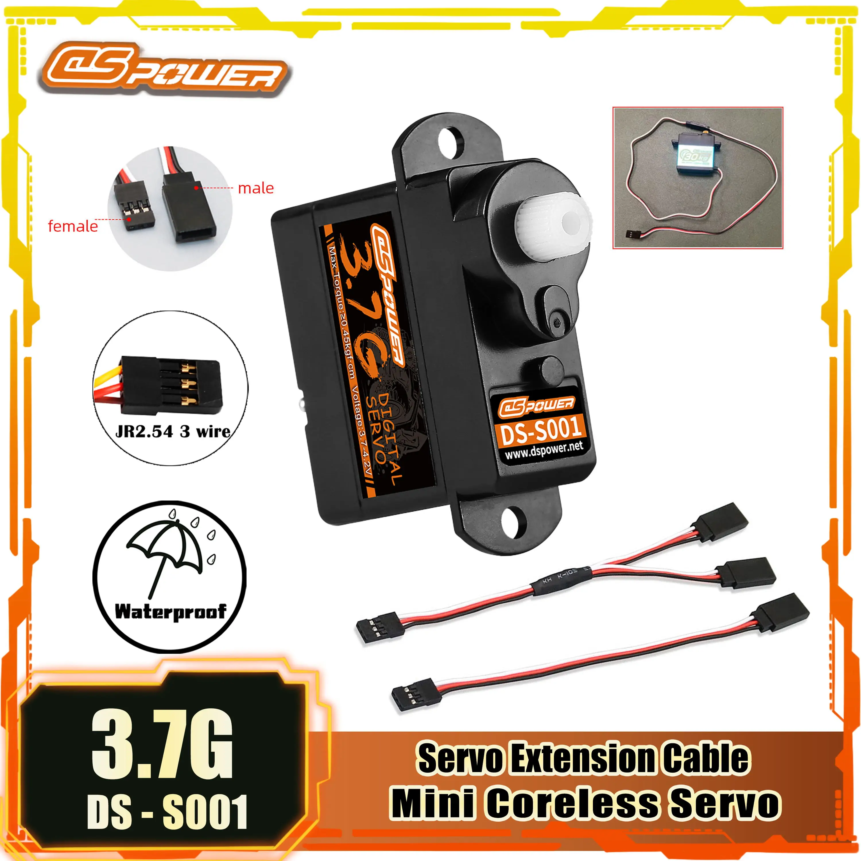 Dspower 3,7g микро цифровой пластиковый