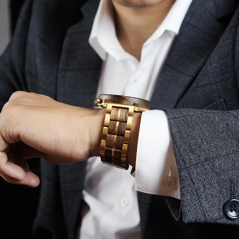 Часы мужские деревянные кварцевые - Фотография_2