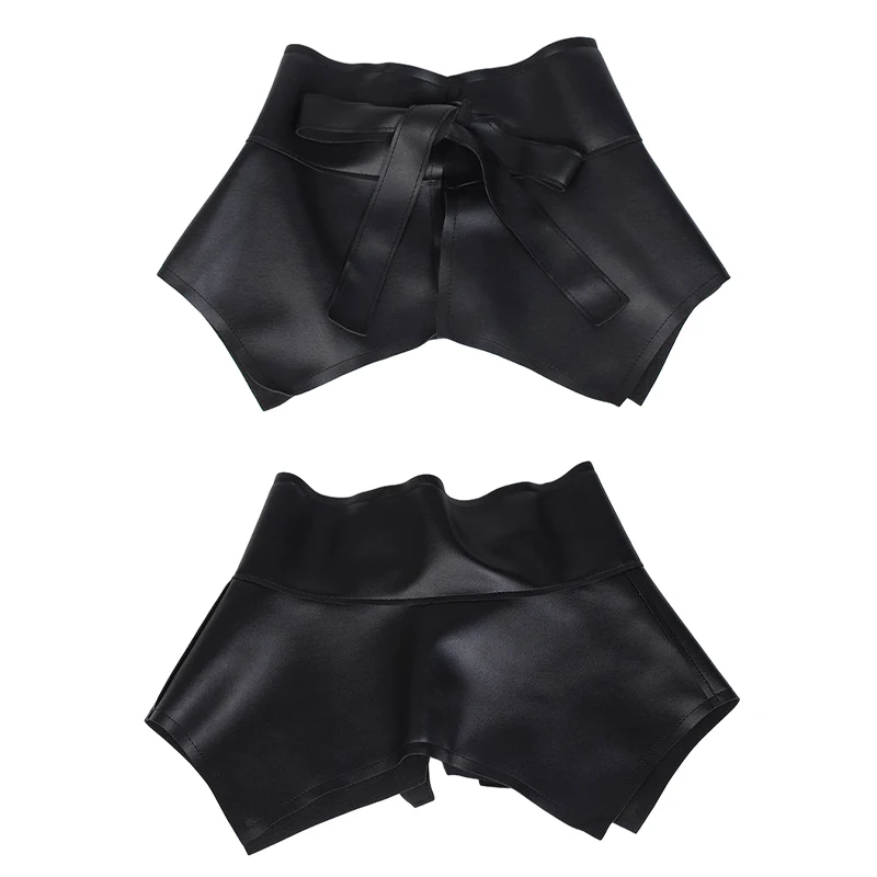 Женская сексуальная мини-юбка с поясом из искусственной кожи - Фотография_5