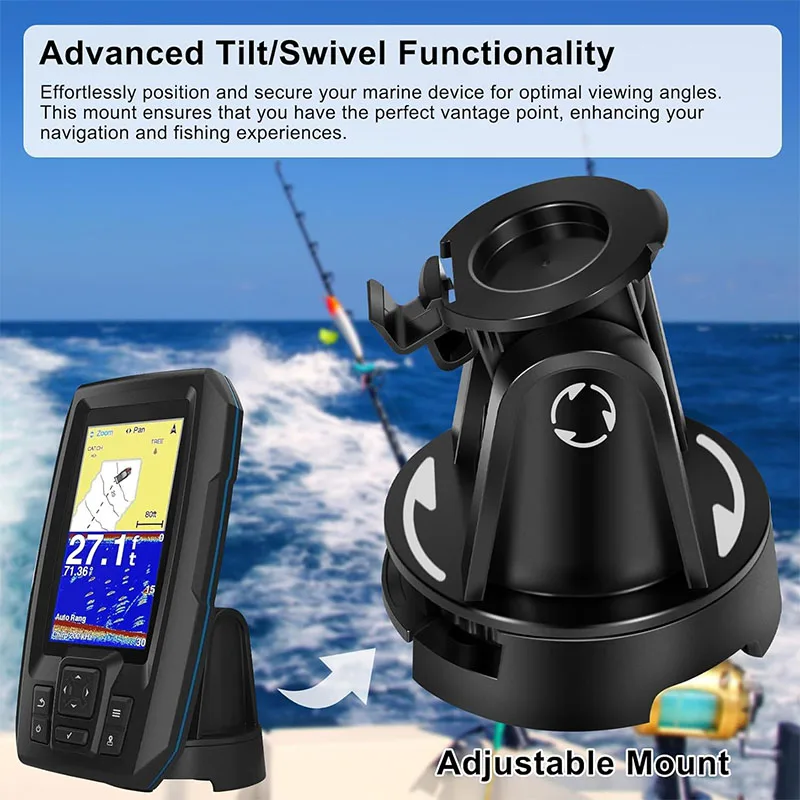 010-12439-10 крепление наклона/поворотное для garmin striker 4/plus 4/4cv - Фотография_3