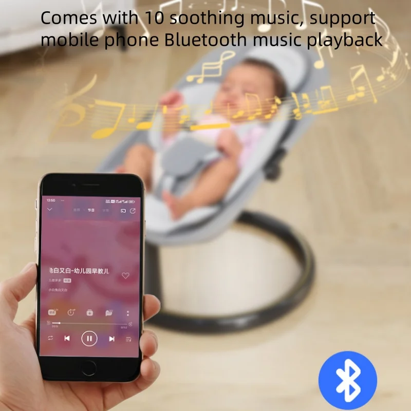 Детское электрическое кресло-качалка можно подключить к bluetooth - Фотография_4