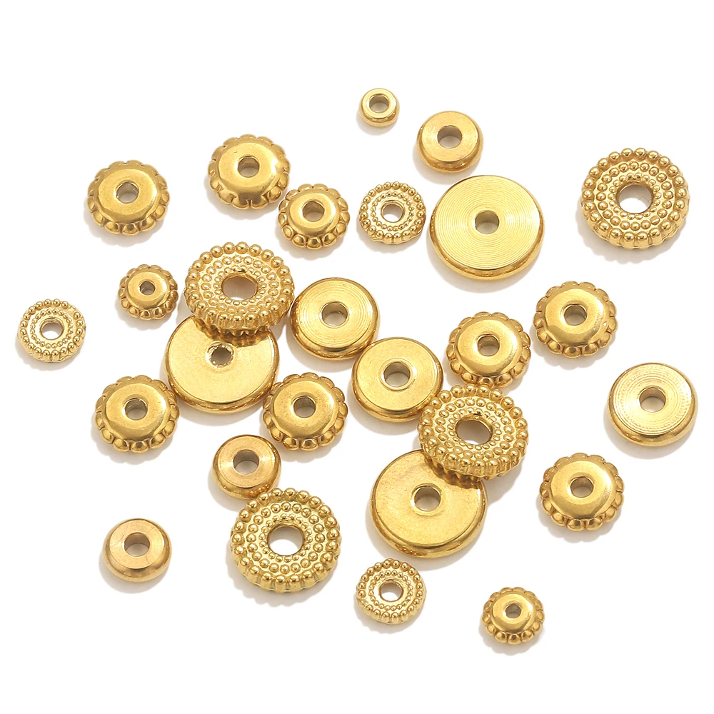 Золотые бусины-разделители из нержавеющей стали для изготовления браслетов - Фотография_2