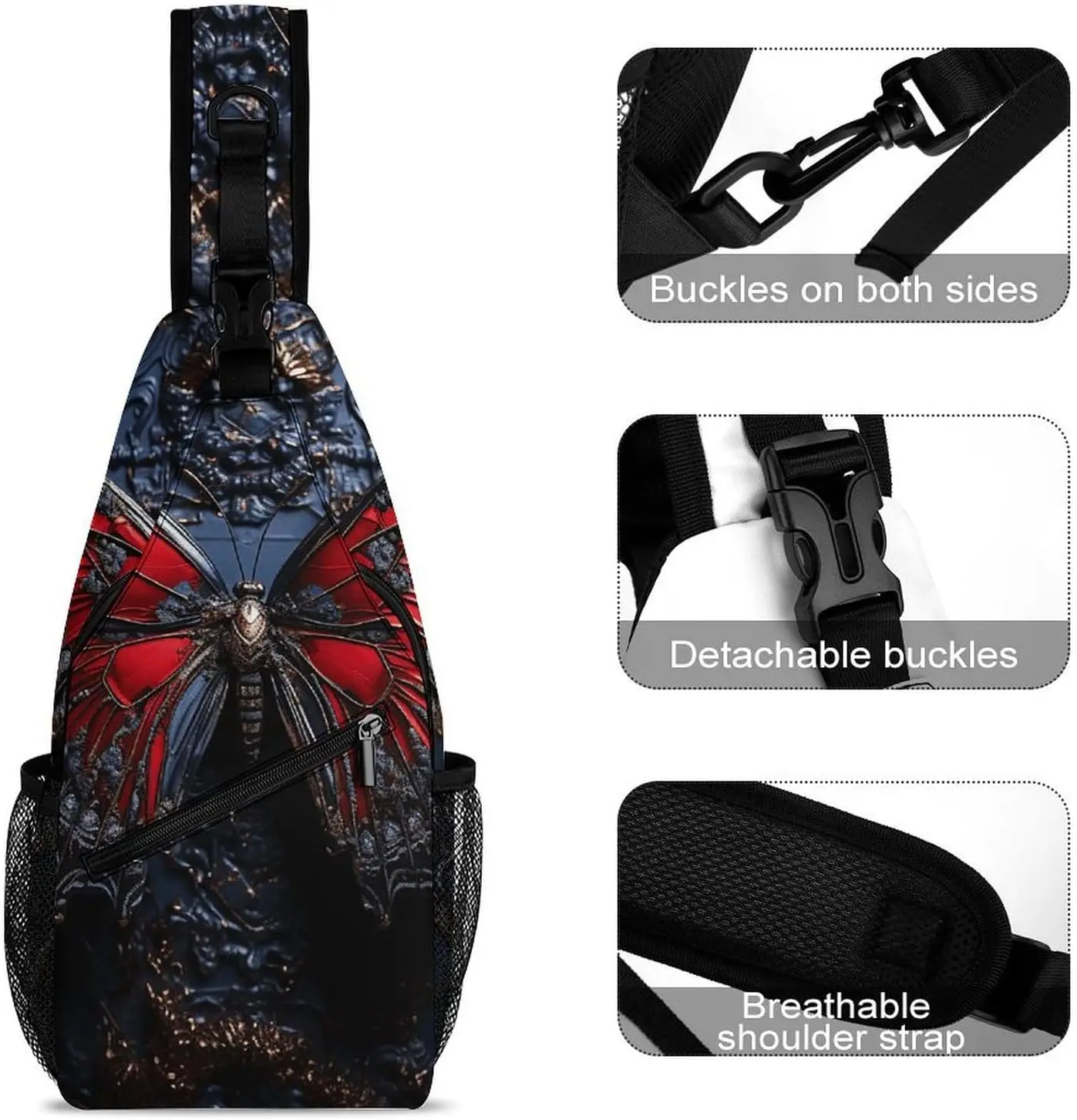 Рюкзак на слинге с красной бабочкой - Фотография_3