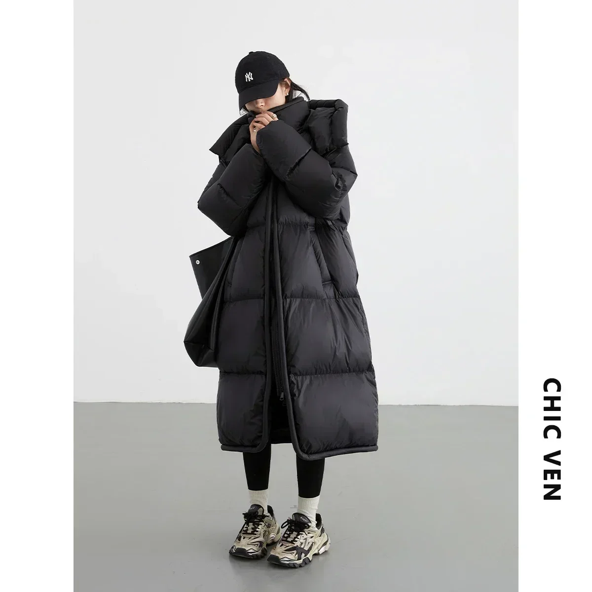 Chic ven женские длинные пуховые - Фотография_5