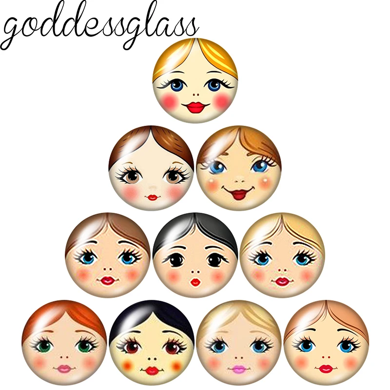 Матрешка лицо русская девушка кукла 10 шт