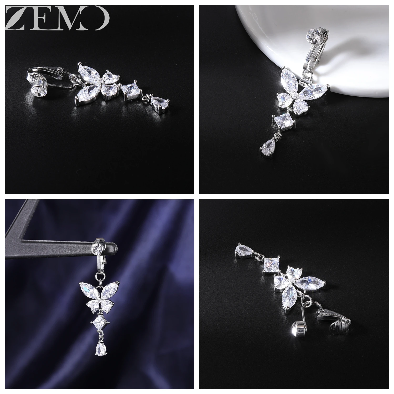 Кольца из нержавеющей стали с зажимом для пупка для женщин и девочек - Фотография_2