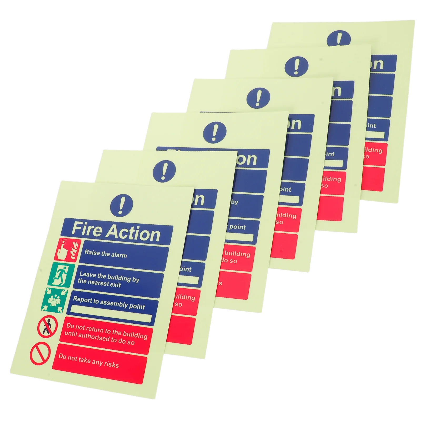 Светящаяся в темноте наклейка безопасности 15x20 см