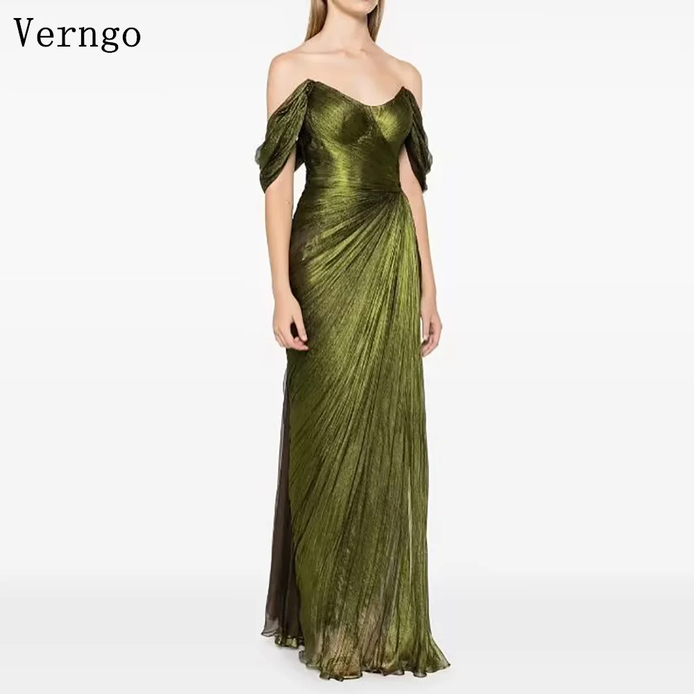 Verngo зеленое тюлевое блестящее