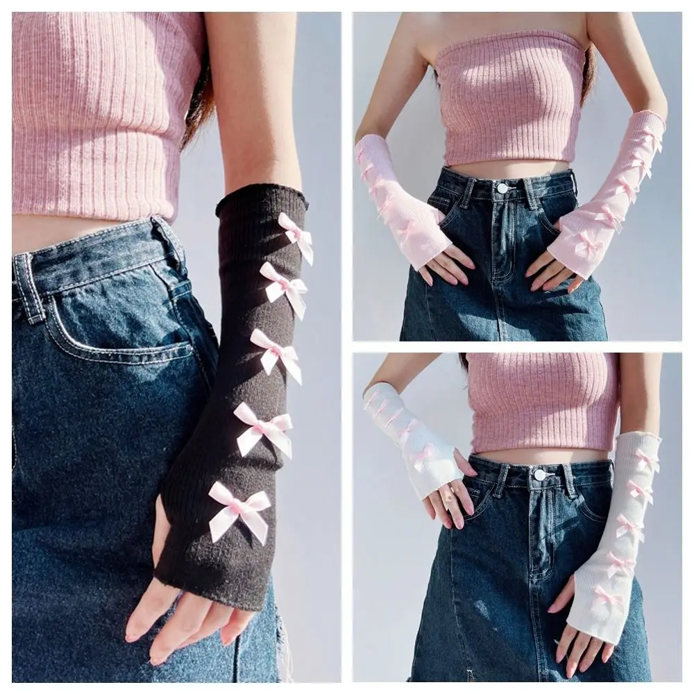 Эластичные y2k теплые рукава в - Фотография_4