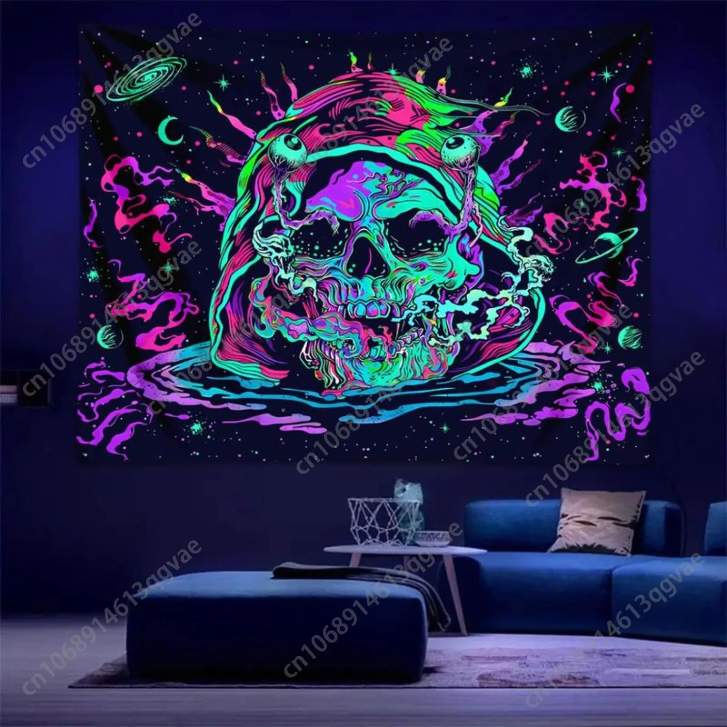 Гобелен с рисунком черепа - Фотография_2