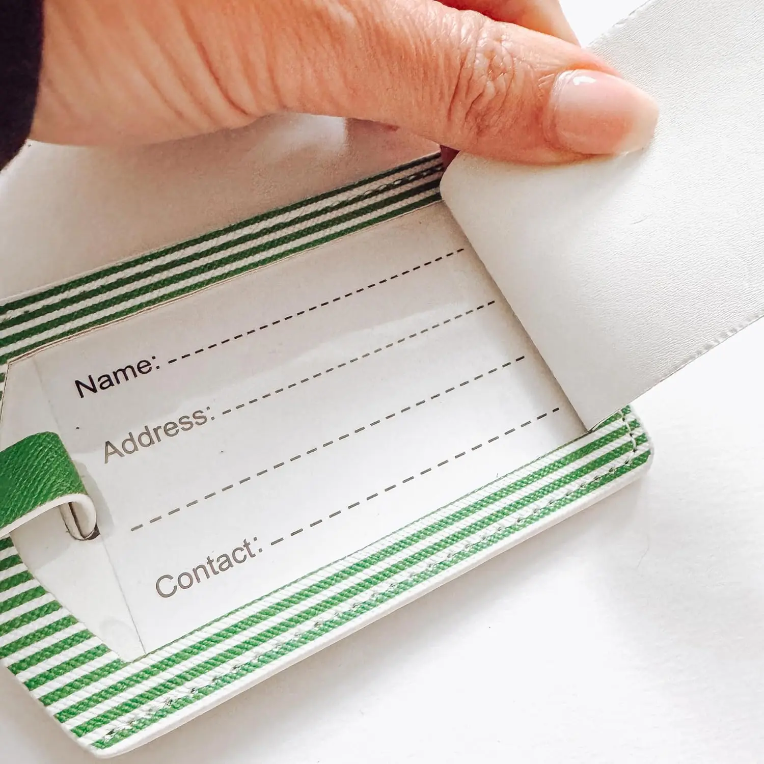 Набор из 2 багажных бирок в полоску - Фотография_3