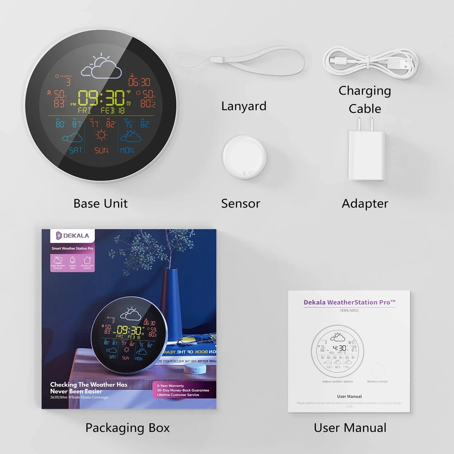 Метеостанция tuya wifi |   настольные часы - Фотография_6