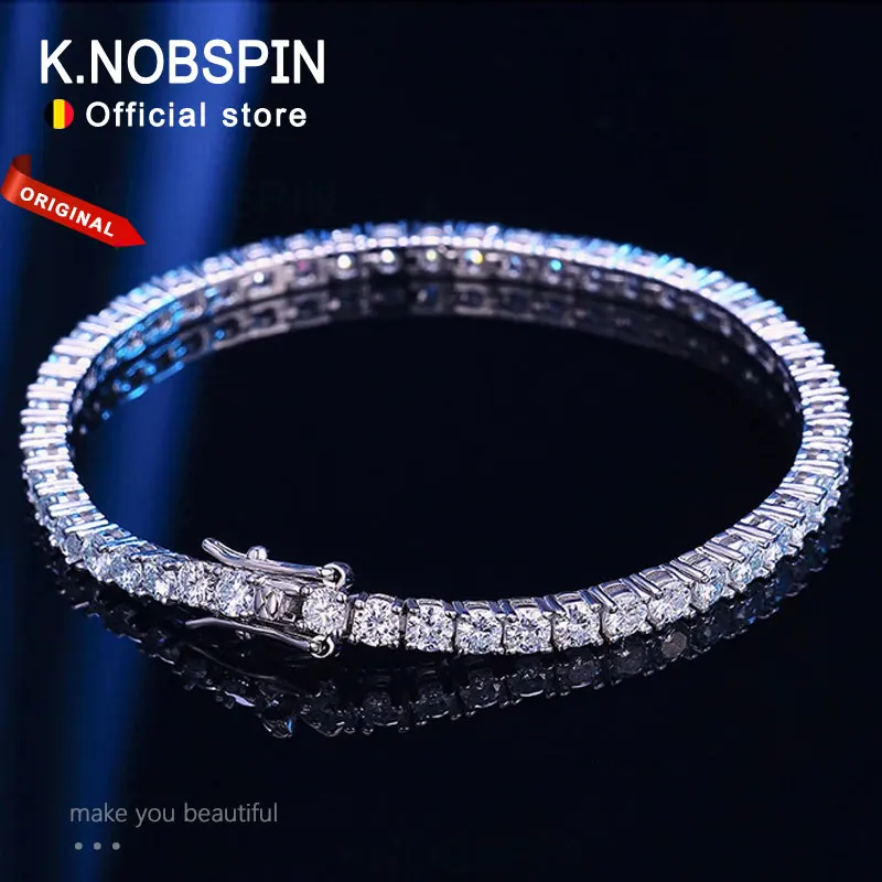 Knobspin 3 мм 4 мм муассанит теннисный
