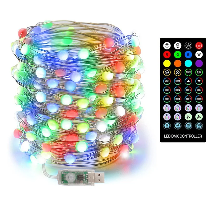 Светодиодная гирлянда rgb с usb bt/app управлением