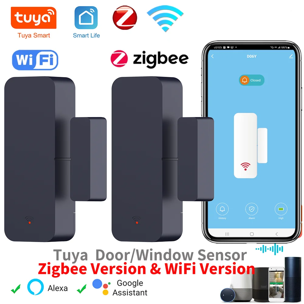 Tuya zigbee wi-fi дверной датчик