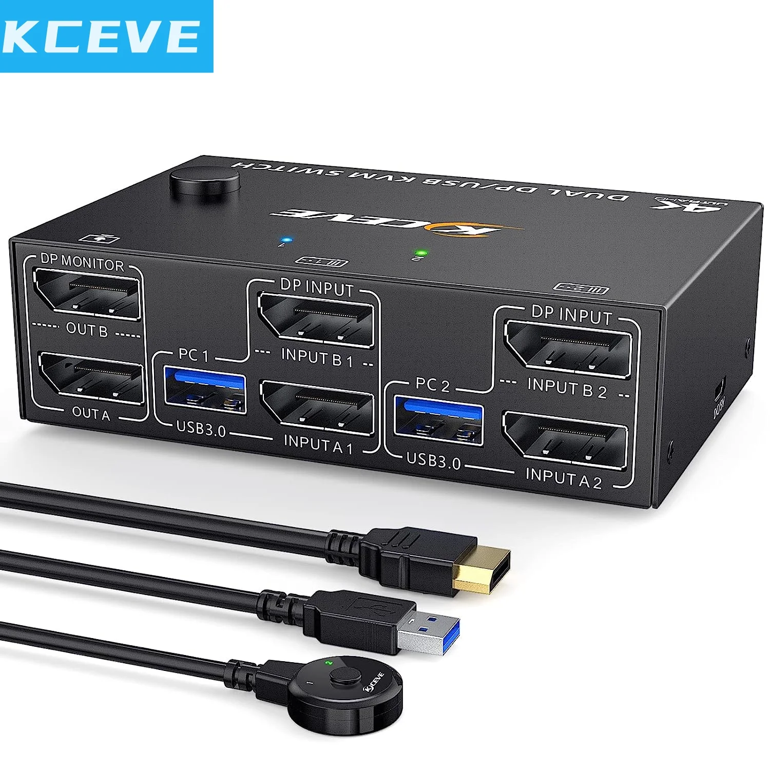 Kvm-переключатель с двумя мониторами displayport 1