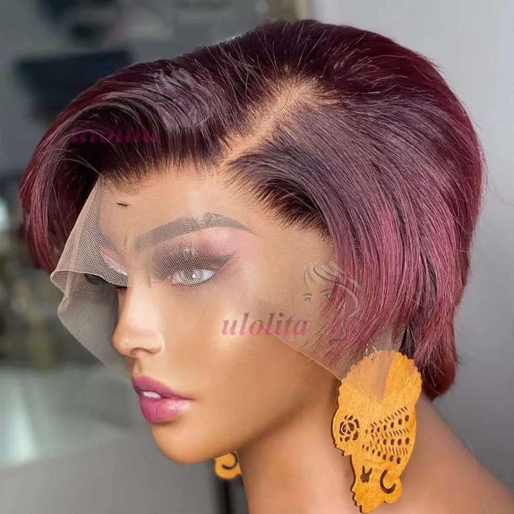 99jpixie cut 13x4 прозрачные парики - Фотография_3