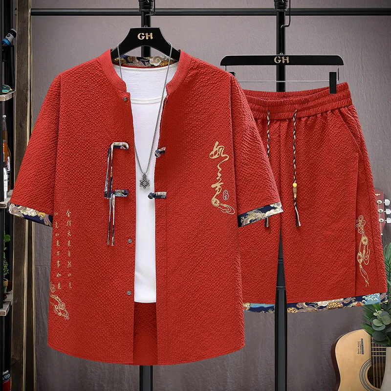 Рубашки + шорты, мужские повседневные - Фотография_4