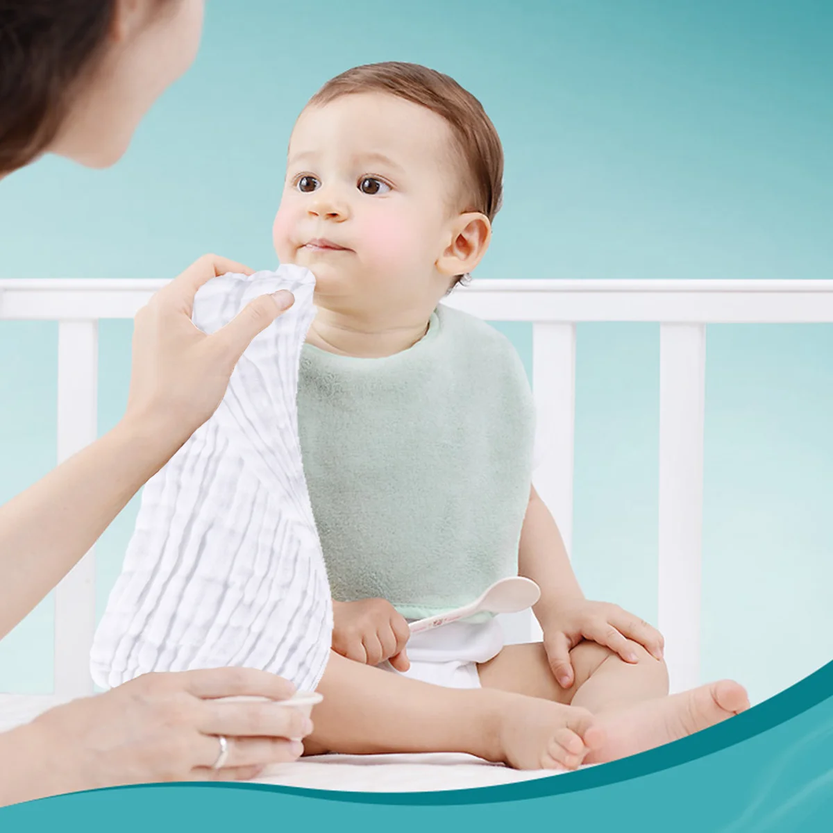 6-слойные муслиновые салфетки из чистого хлопка для отрыжки