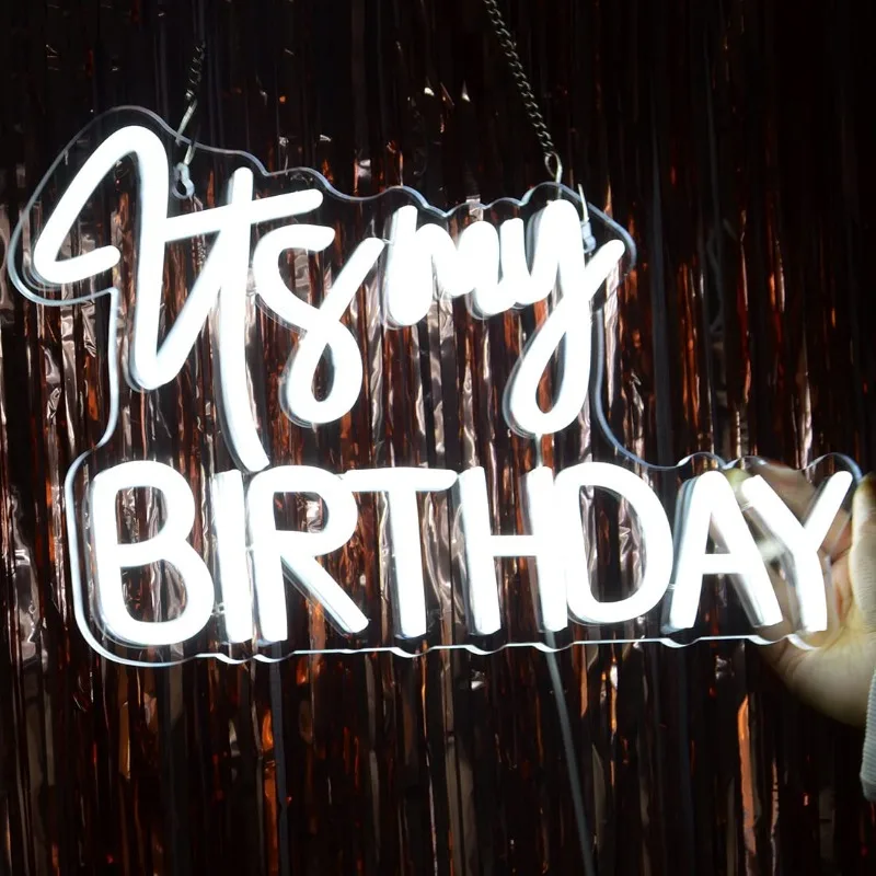 Светодиодный неоновый свет «это мой день рождения» - Фотография_3