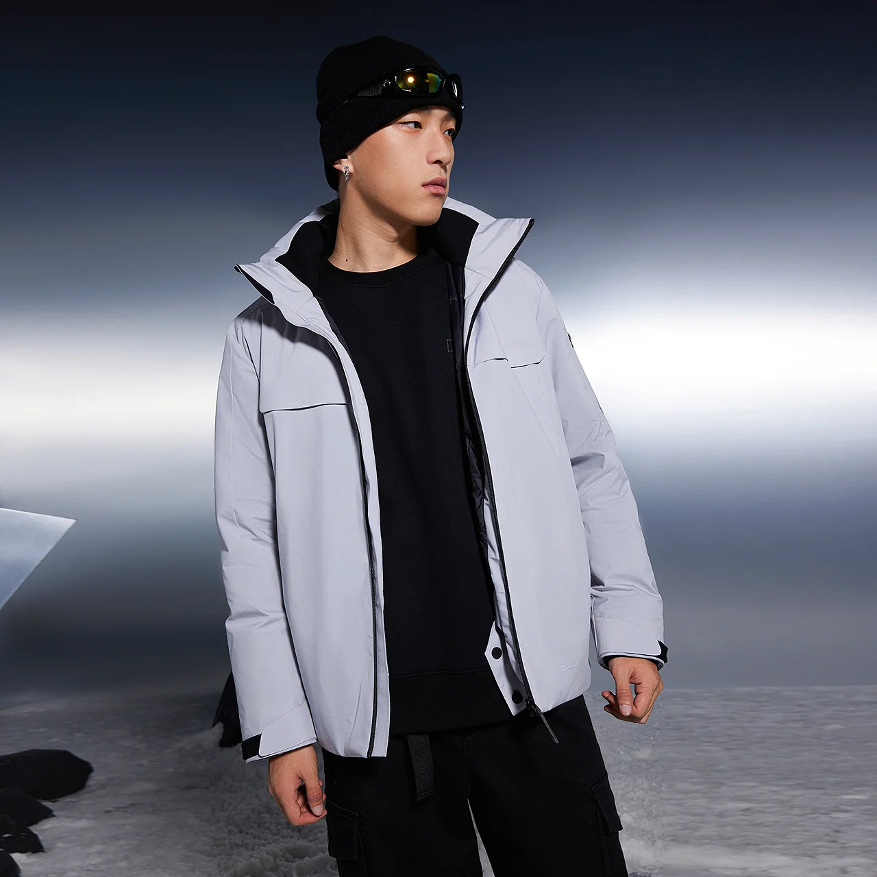 Metersbonwe, однотонный пуховик унисекс с воротником-стойкой и капюшоном