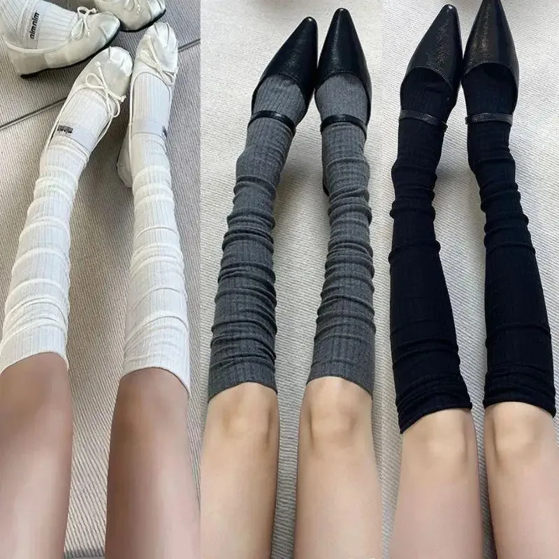 Женские гольфы, полосатые носки-сапоги - Фотография_3