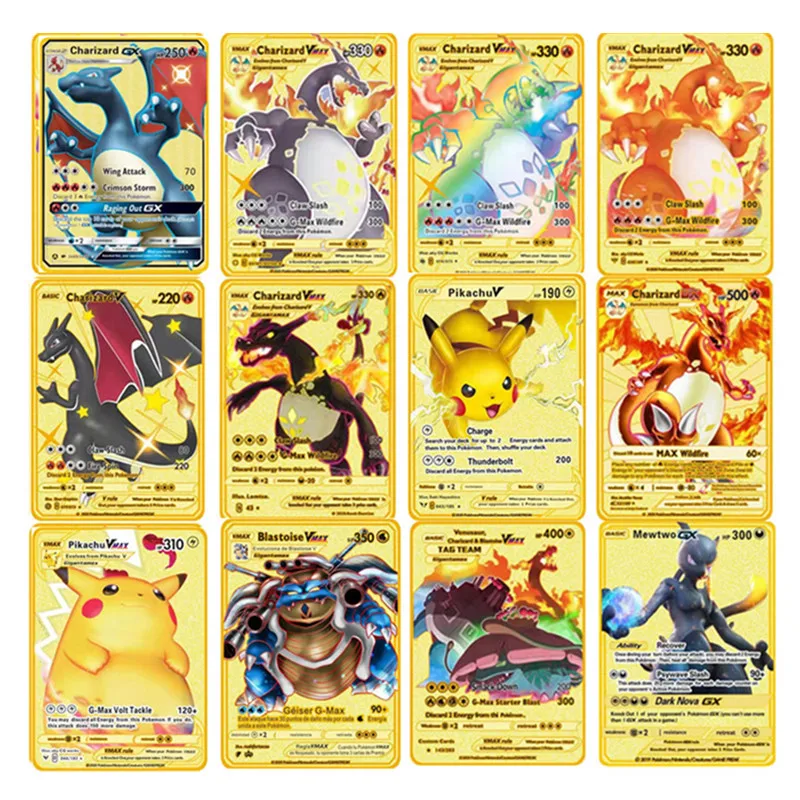 Английская металлическая карта pokemon
